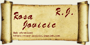 Rosa Jovičić vizit kartica